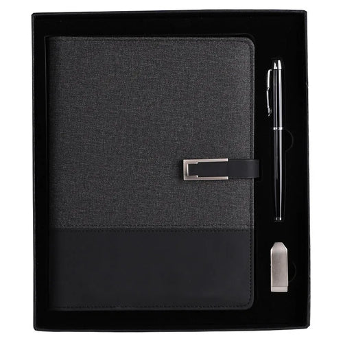 A5 soft leather notebook with PU cover and wood-free paper in choice of five colours