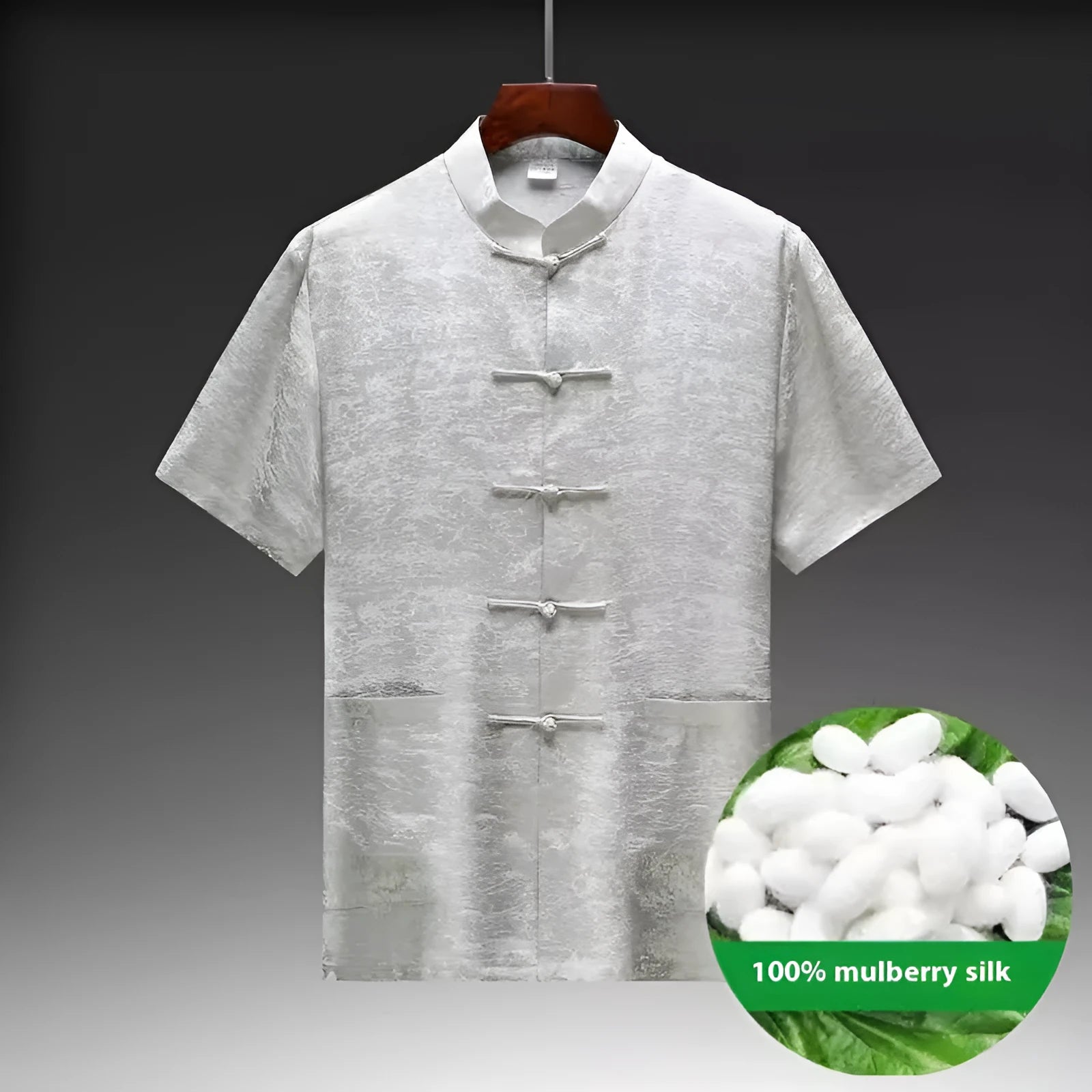 Traditional Chinese Tang suit for men in Mulberry silk fabric, available in multiple colours and sizes