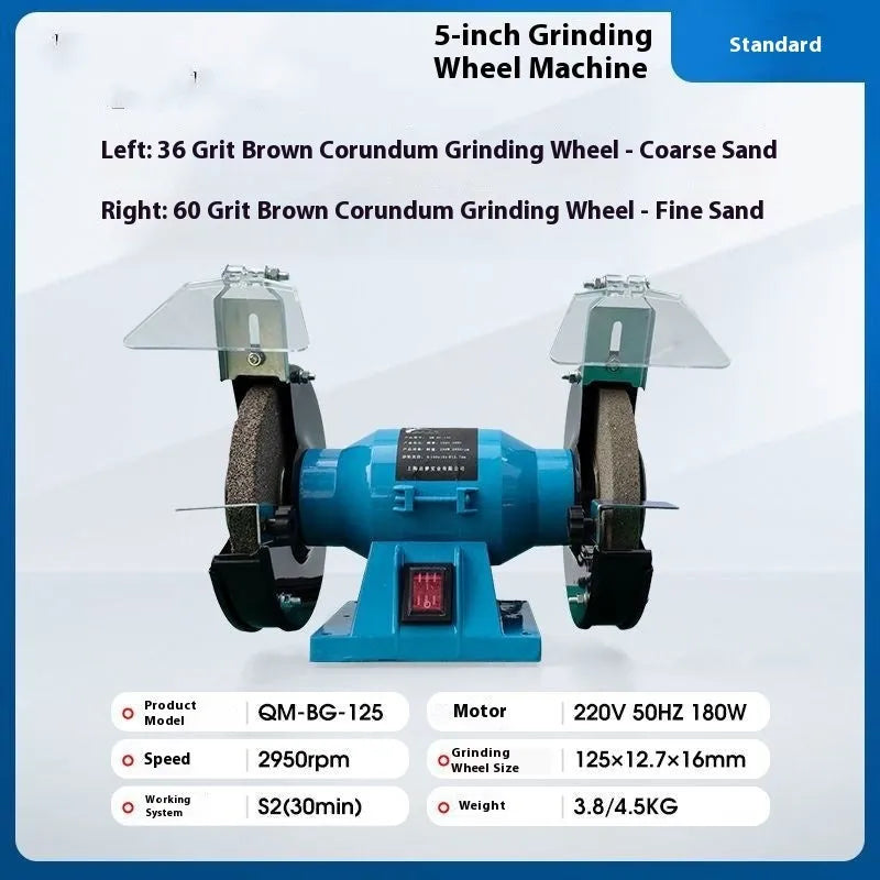 Compact 5-inch desktop polishing machine for knife sharpening with metal construction