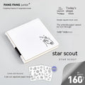 Square checkered diary notebook with 100 pages measuring 148x148mm