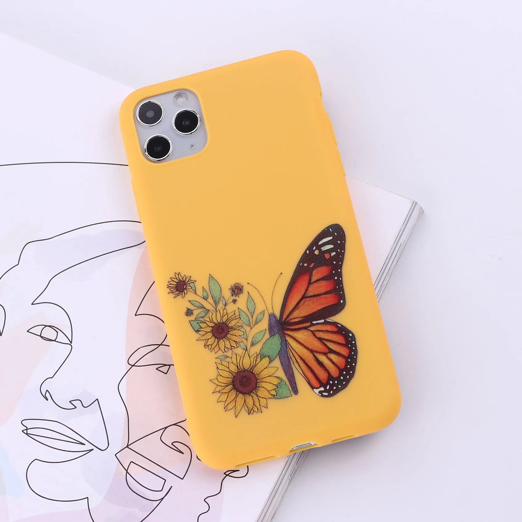 TPU mobile phone case for iPhone in multiple colour options showing back cover design