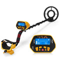 Black and yellow professional metal detector with LCD display and waterproof search coil