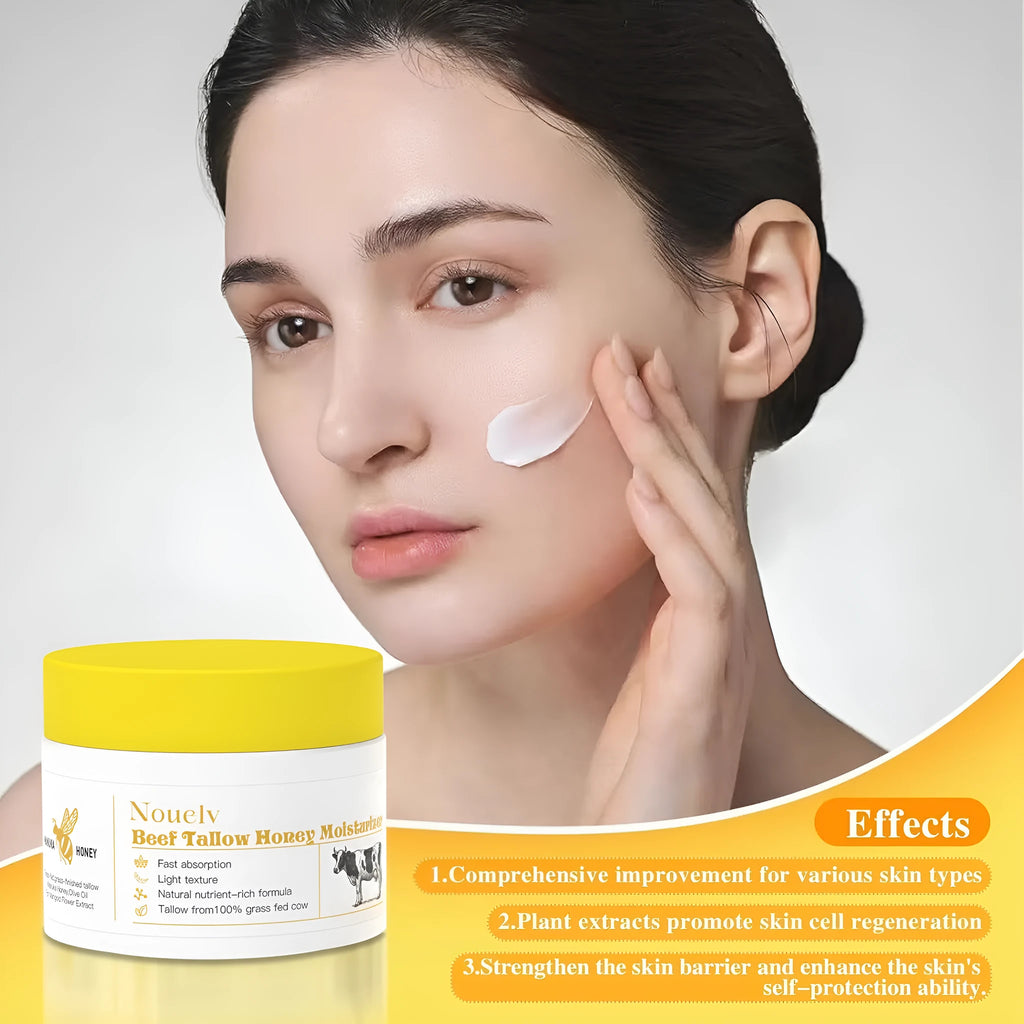 50g container of cow fat honey tallow moisturising cream for dry and combination skin