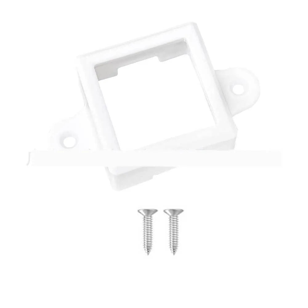 White plastic LED light protective lampshade cover measuring 1.7cm by 6cm