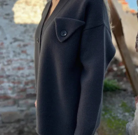 Long Sleeve Cardigan Women's Crochet Knit Coat Polyester Loose Fit Cardigan Dark Gray Beige Black Green S M L XL XXL XXXL Casual Winter Base Top
