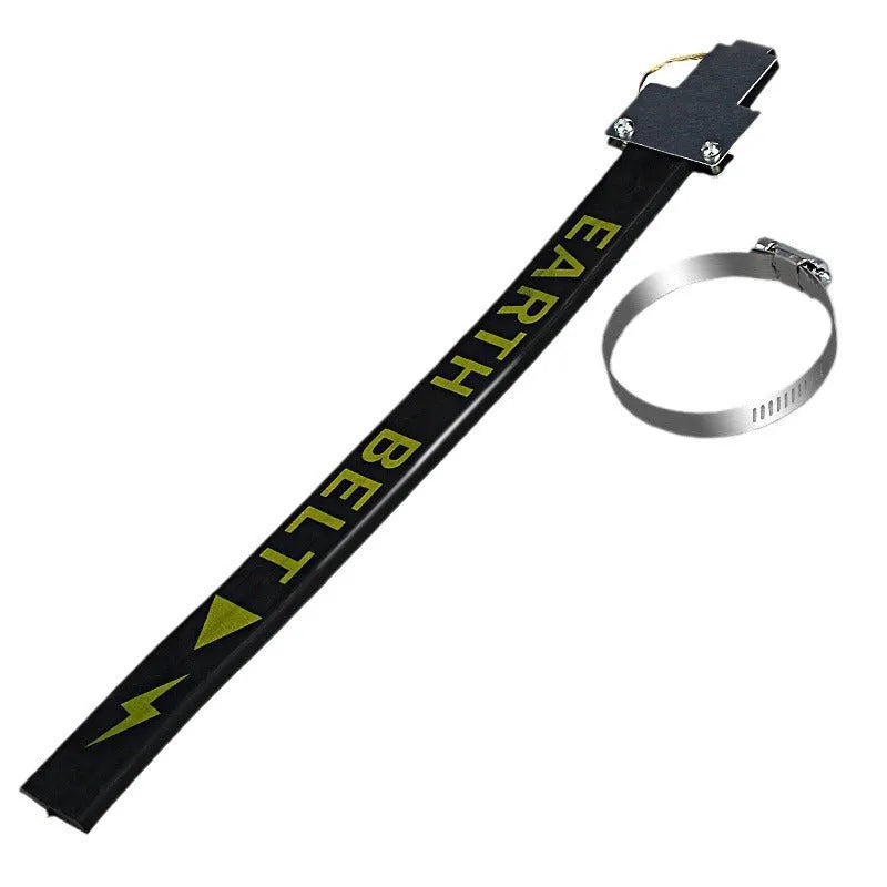 370mm black car electrostatic belt with copper wire core for saloon SUV van static prevention