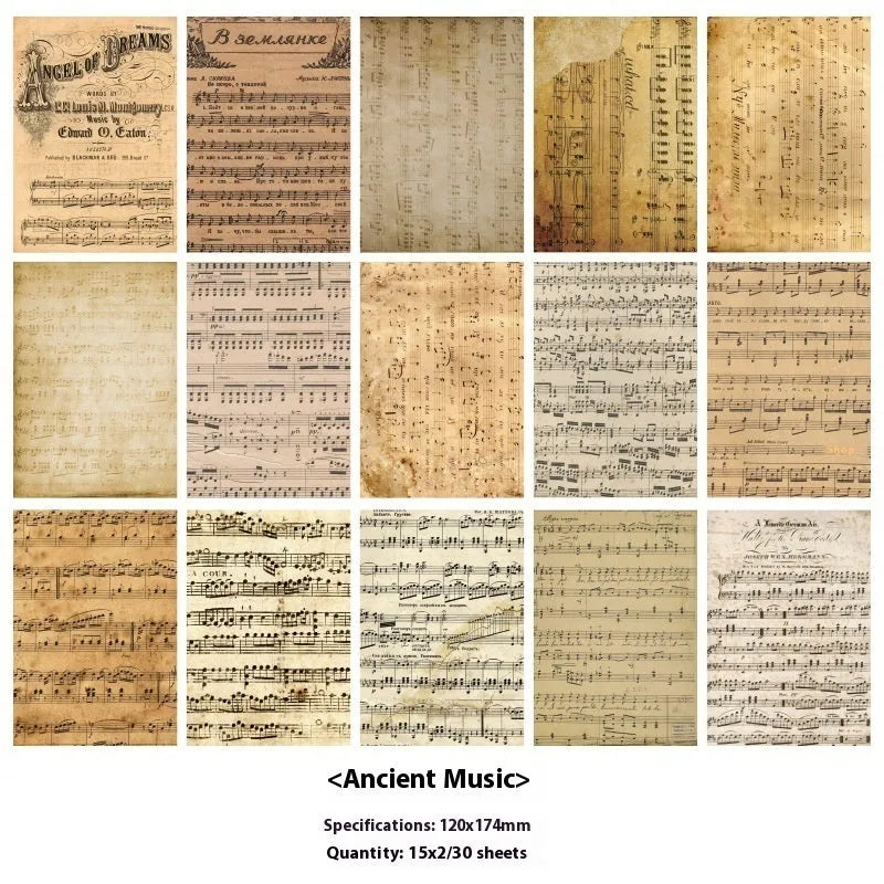Retro literary notebook with printed classical letters decoration in voyage diary colour