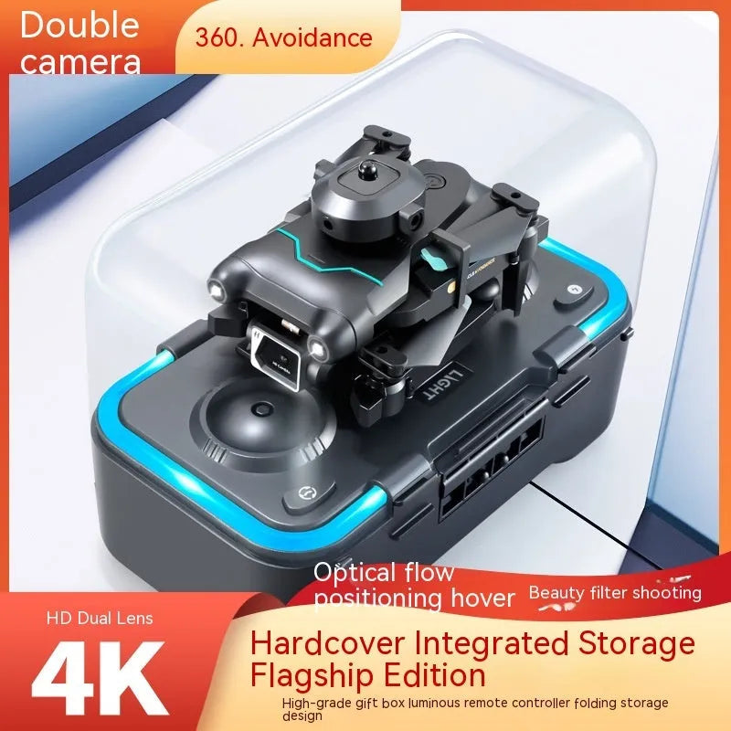 S96-black four-axis aerial photography drone with dual cameras and obstacle avoidance system