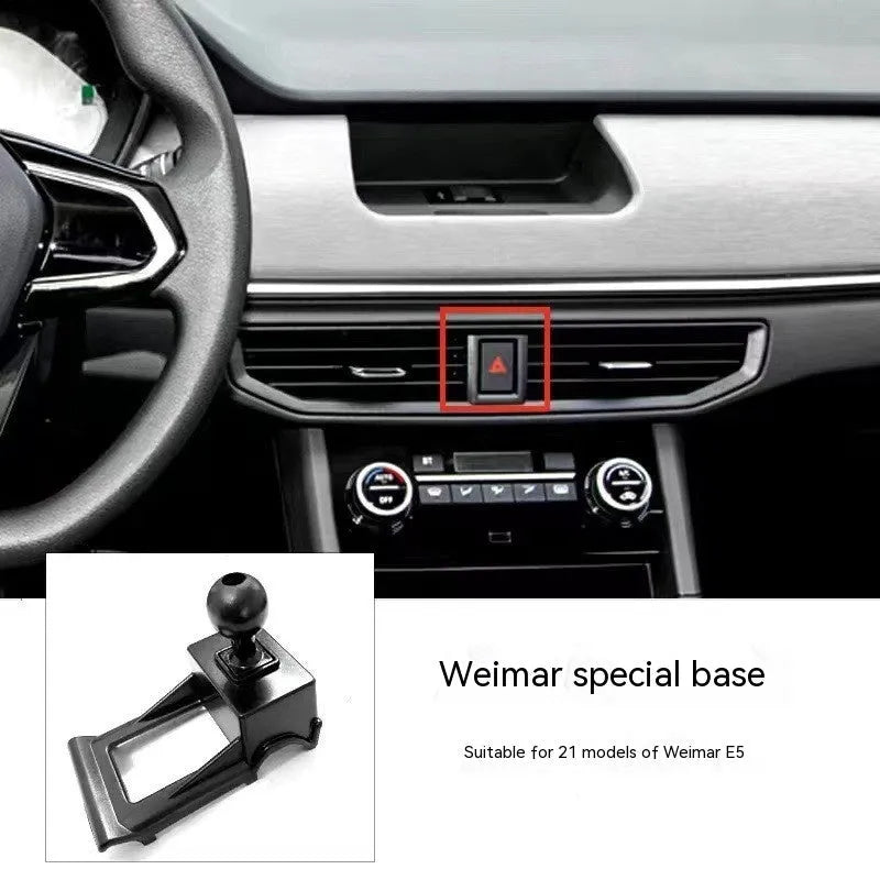 GOODWAY car dashboard mobile phone holder with 360-degree rotation in three model-specific styles.