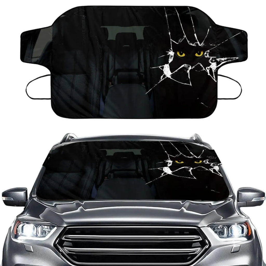 Car front snow protection cover with aluminium foil construction measuring 130 by 70 centimetres