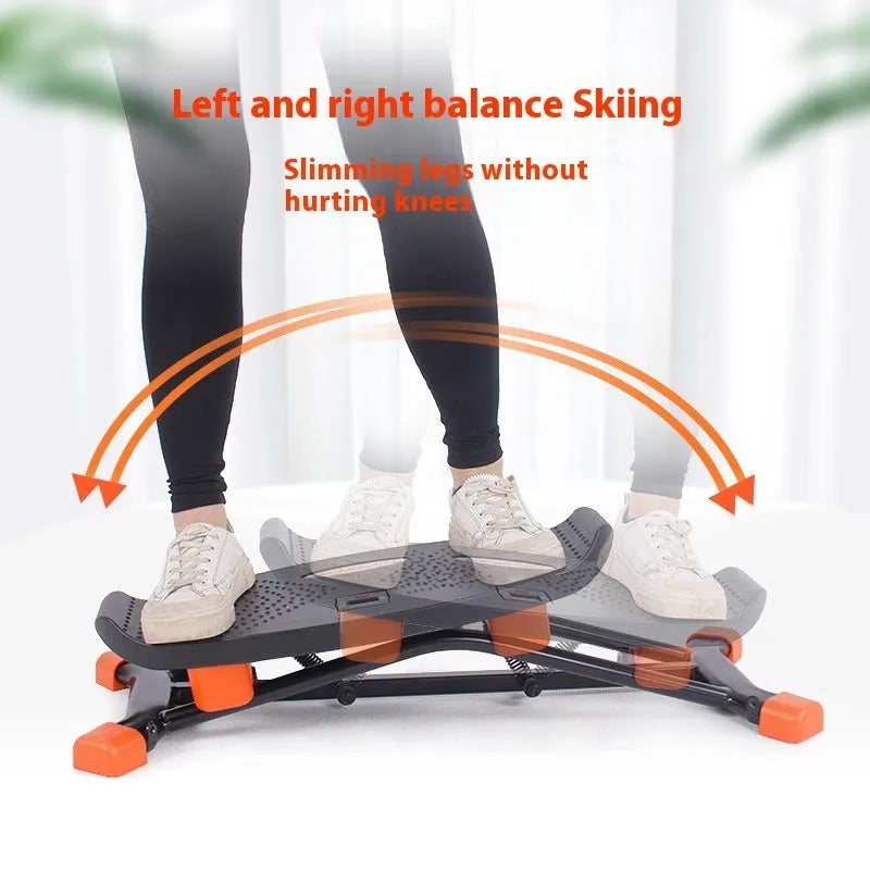 Black JS101A mini fitness skiing machine for home indoor exercise