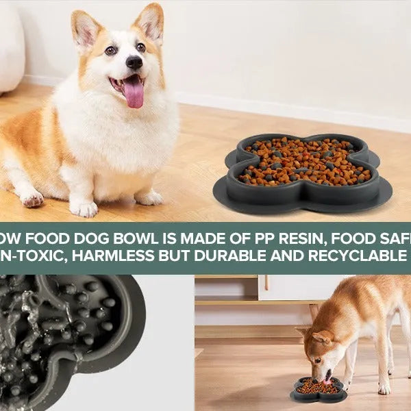 A blue silicone pet licking mat with a textured surface and non-slip base for slow feeding cats and dogs.