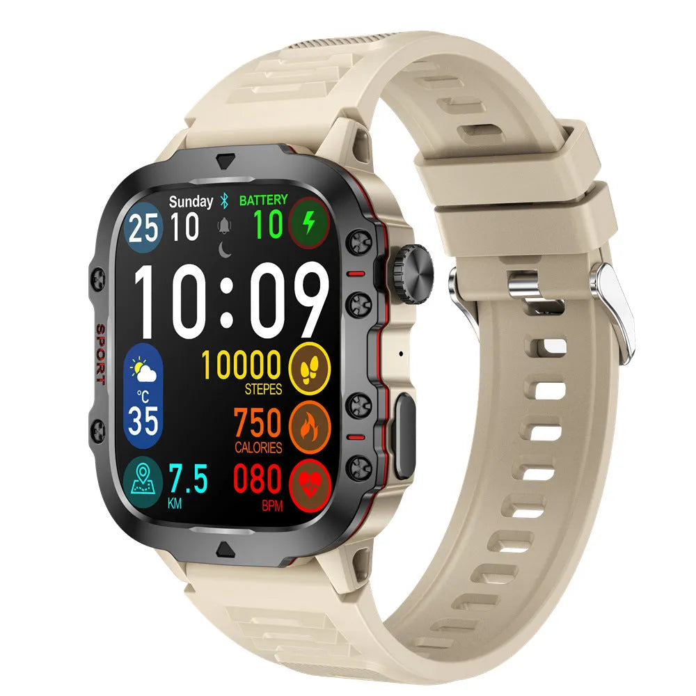 QX11 smart watch with TFT touch screen showing health metrics on wrist