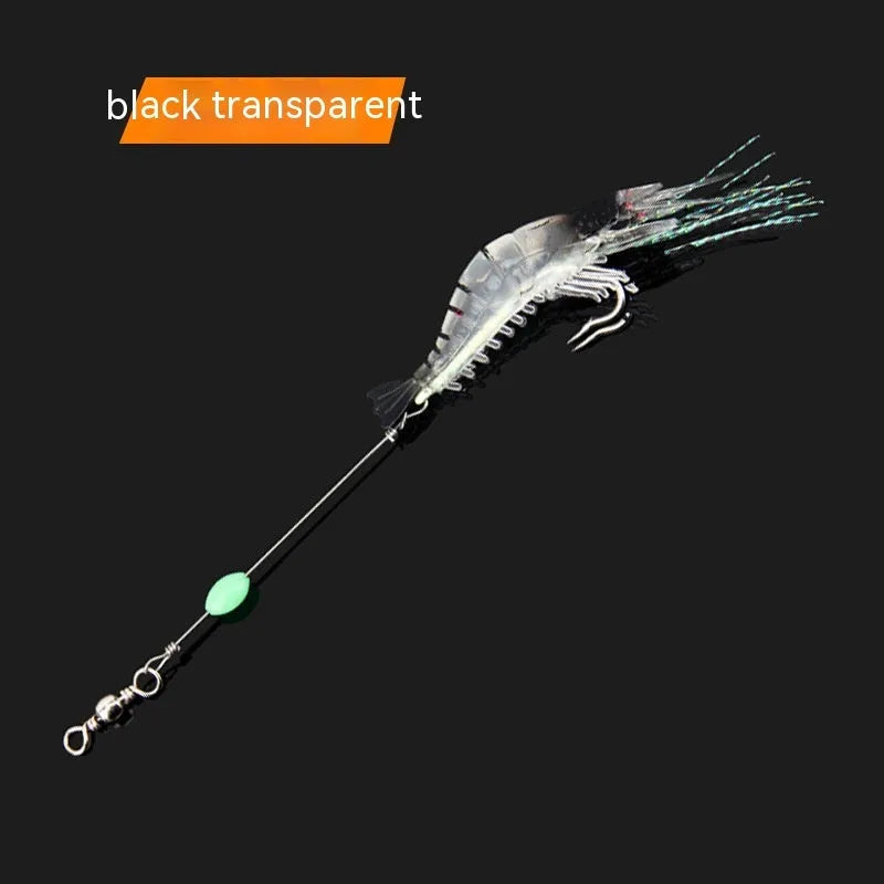 Luer soft fishing lure with hook in assorted colours including luminous variants