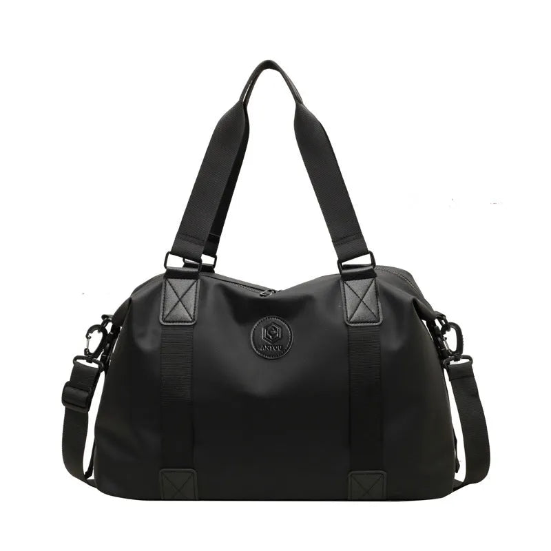 36-55 litre Oxford cloth travel bag in solid colour with dry-wet separation compartments
