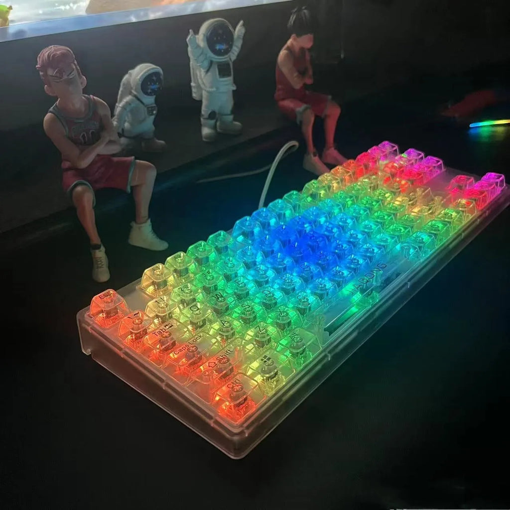 Transparent plastic universal 132-key mechanical keyboard cap set