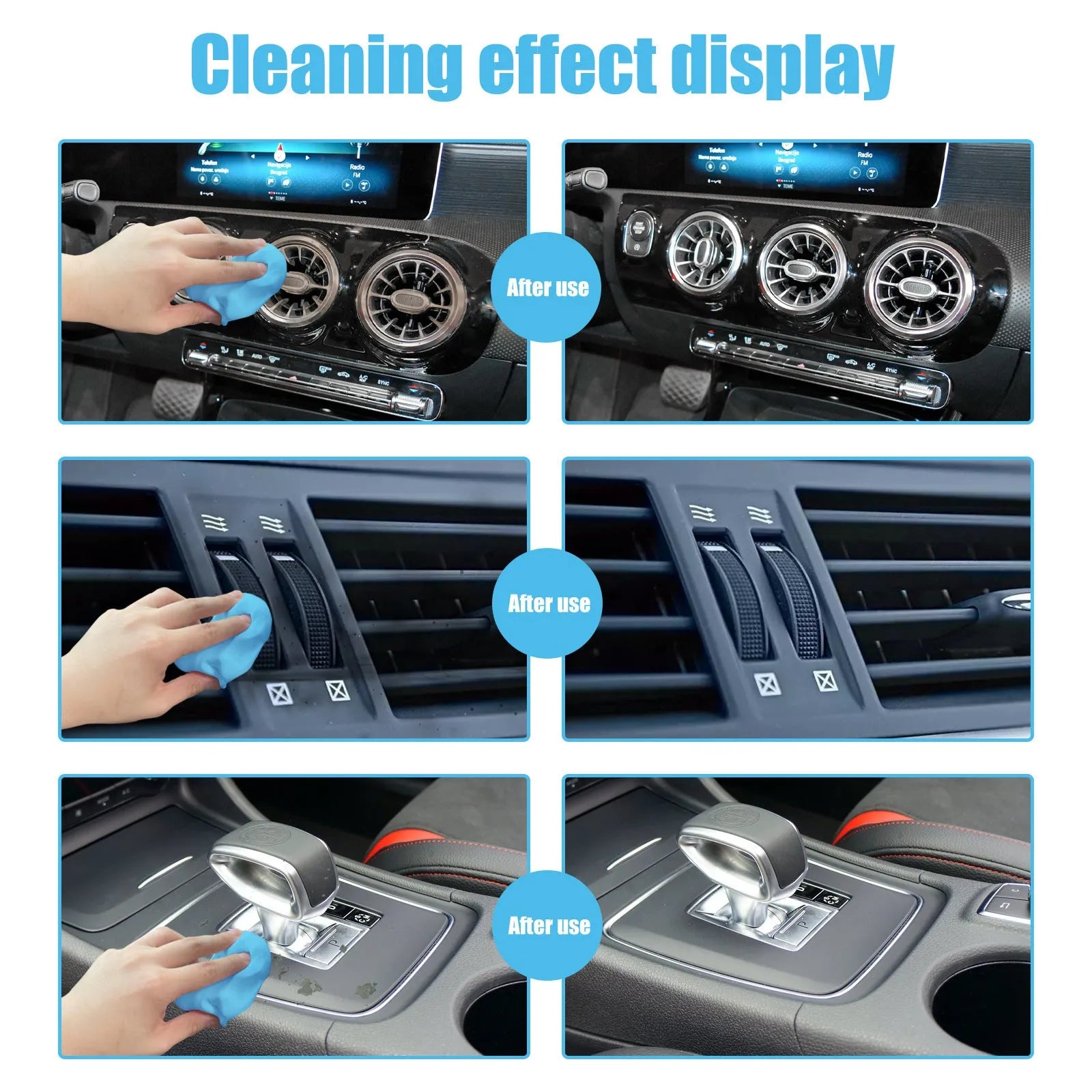 Car cleaning mud gel putty for dust removal from gaps and vents