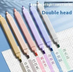 Set of double-ended fluorescent marking pens showing assorted bright colours from the Sweet and Salt series.