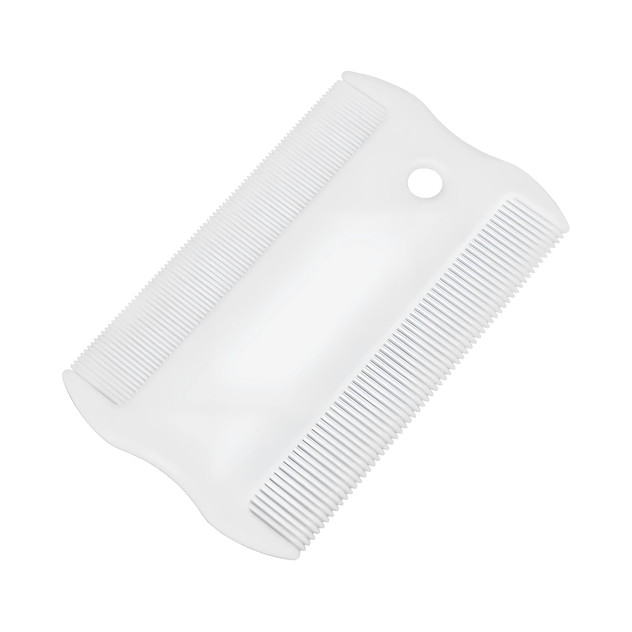 Double-sided plastic flea comb for pets with dense teeth measuring 8.5cm