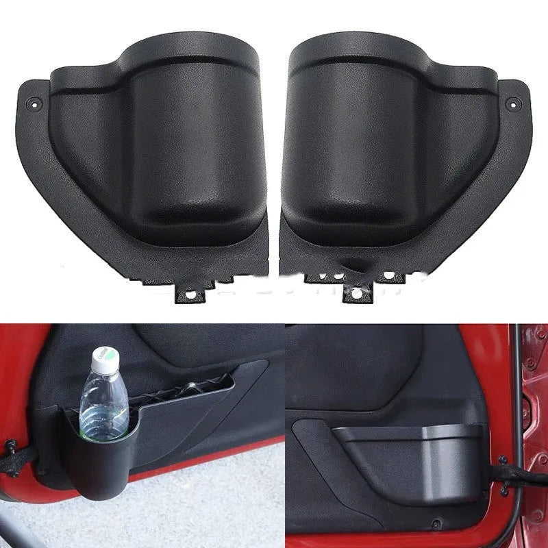 Black ABS car door storage box for Jeep Wrangler JK and JL models