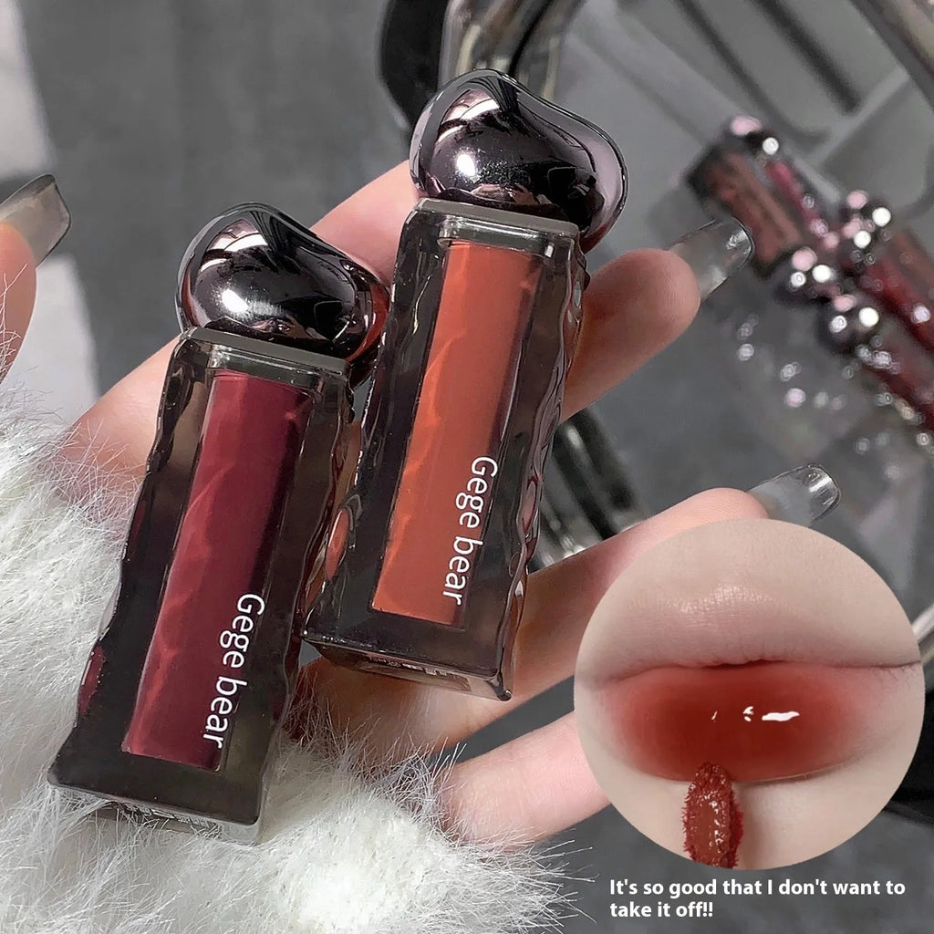 Glacier Lava Lip Lacquer in water light mirror makeup finish with seven colour options
