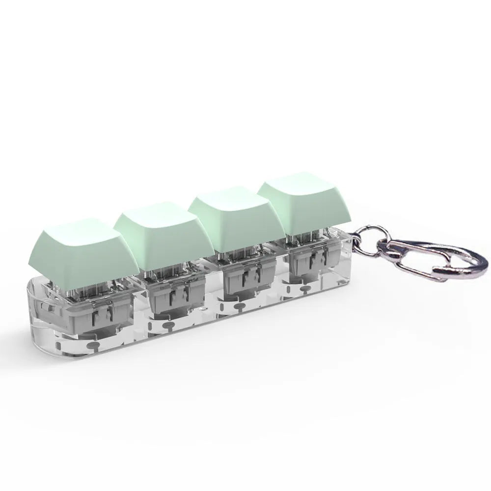Four-key mechanical keyboard switch tester with ABS plastic housing showing 22x27x85mm dimensions