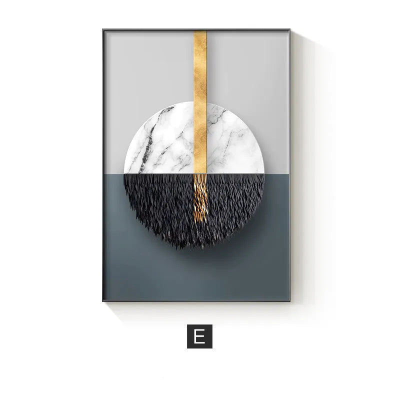 Abstract geometric pattern canvas wall painting in multiple size options
