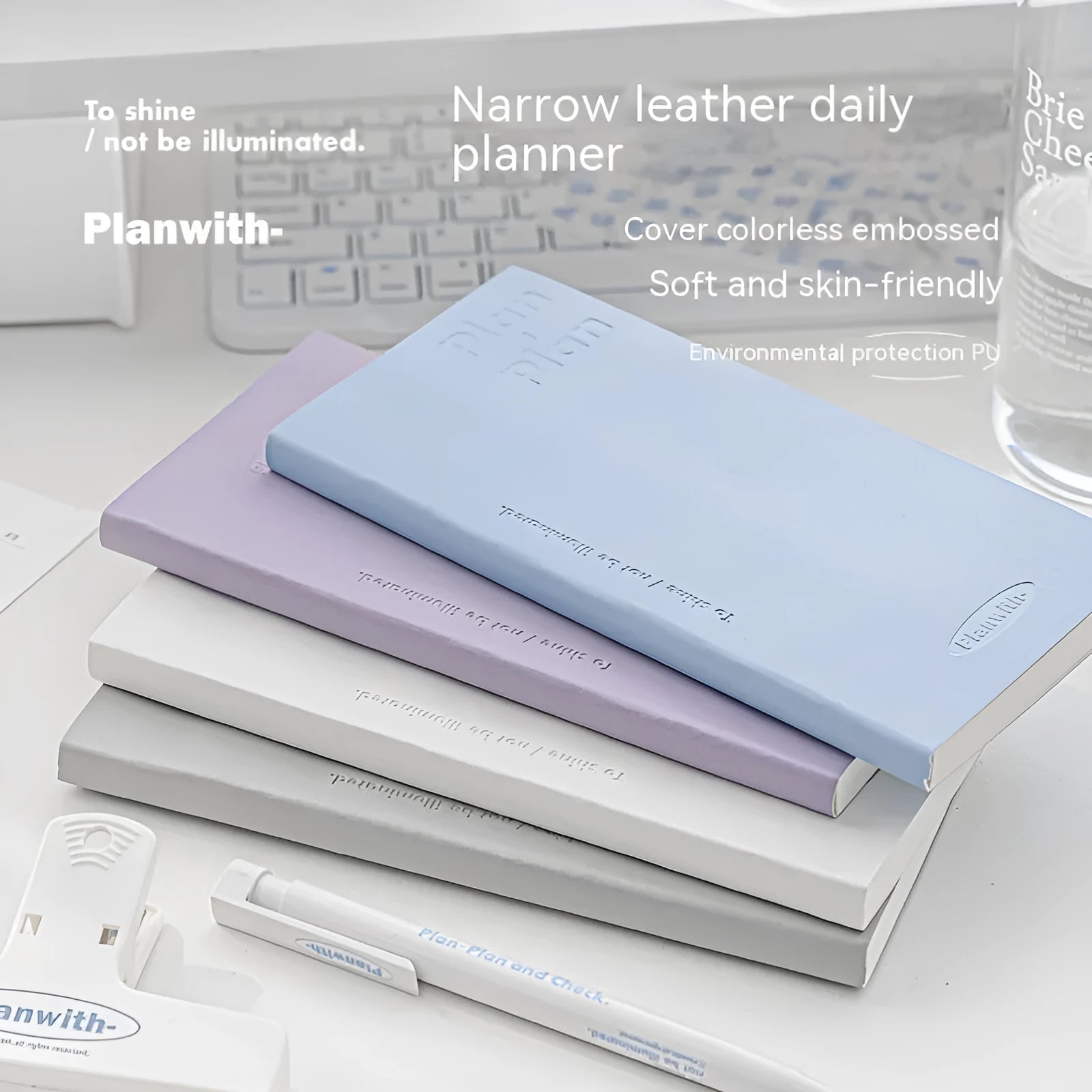 A5 embossed simple visual daily meter book showing cover colour options.
