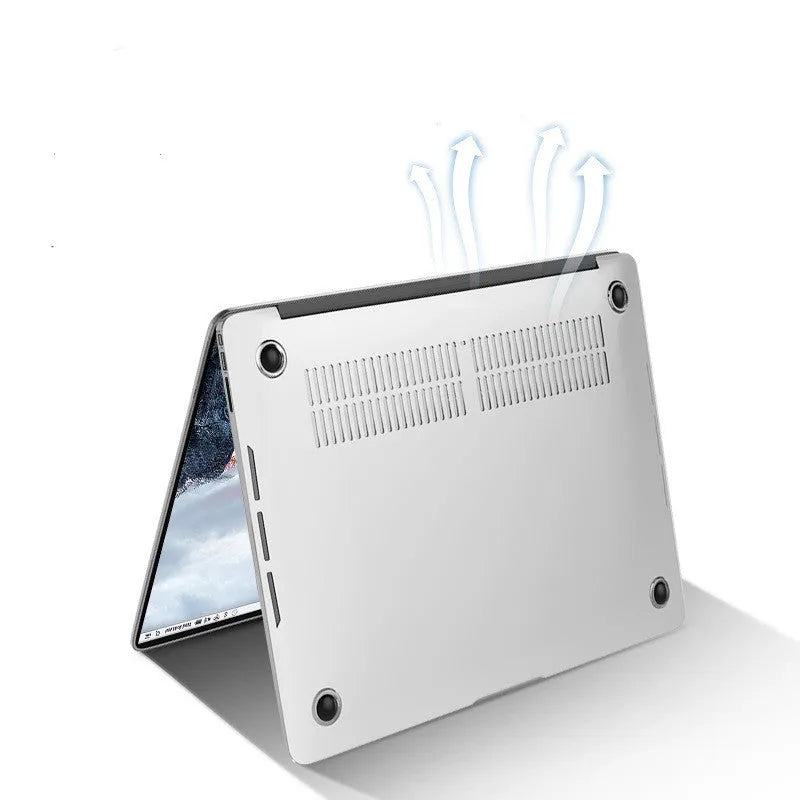 Transparent and black PC protective shell cases for MacBook Pro 14.2-inch and 16.2-inch laptops