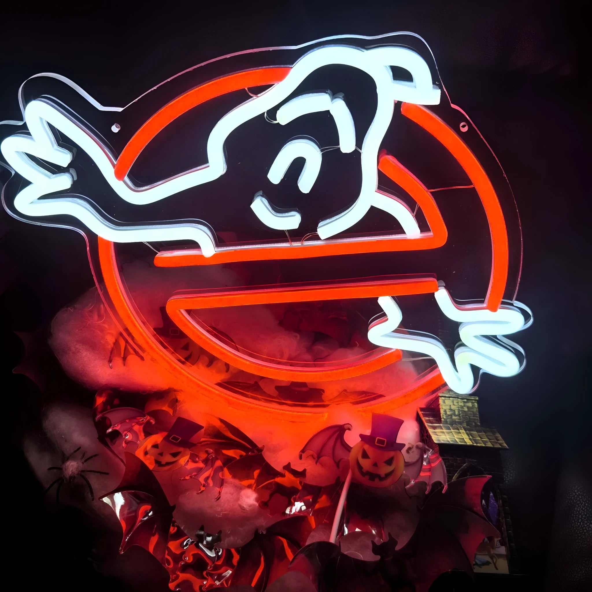 Acrylic and silicone USB gamepad neon light with hanging chain, 35x28cm