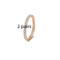 Stainless steel seamless nose ring jewellery showing colour options including gold, rose gold and black finishes