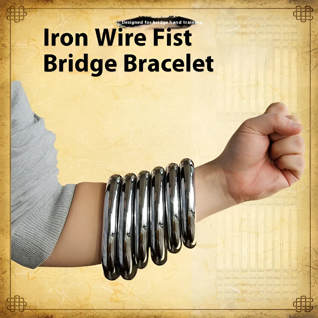 Wing Chun carbon steel power training ring shown in three different sizes for martial arts conditioning.
