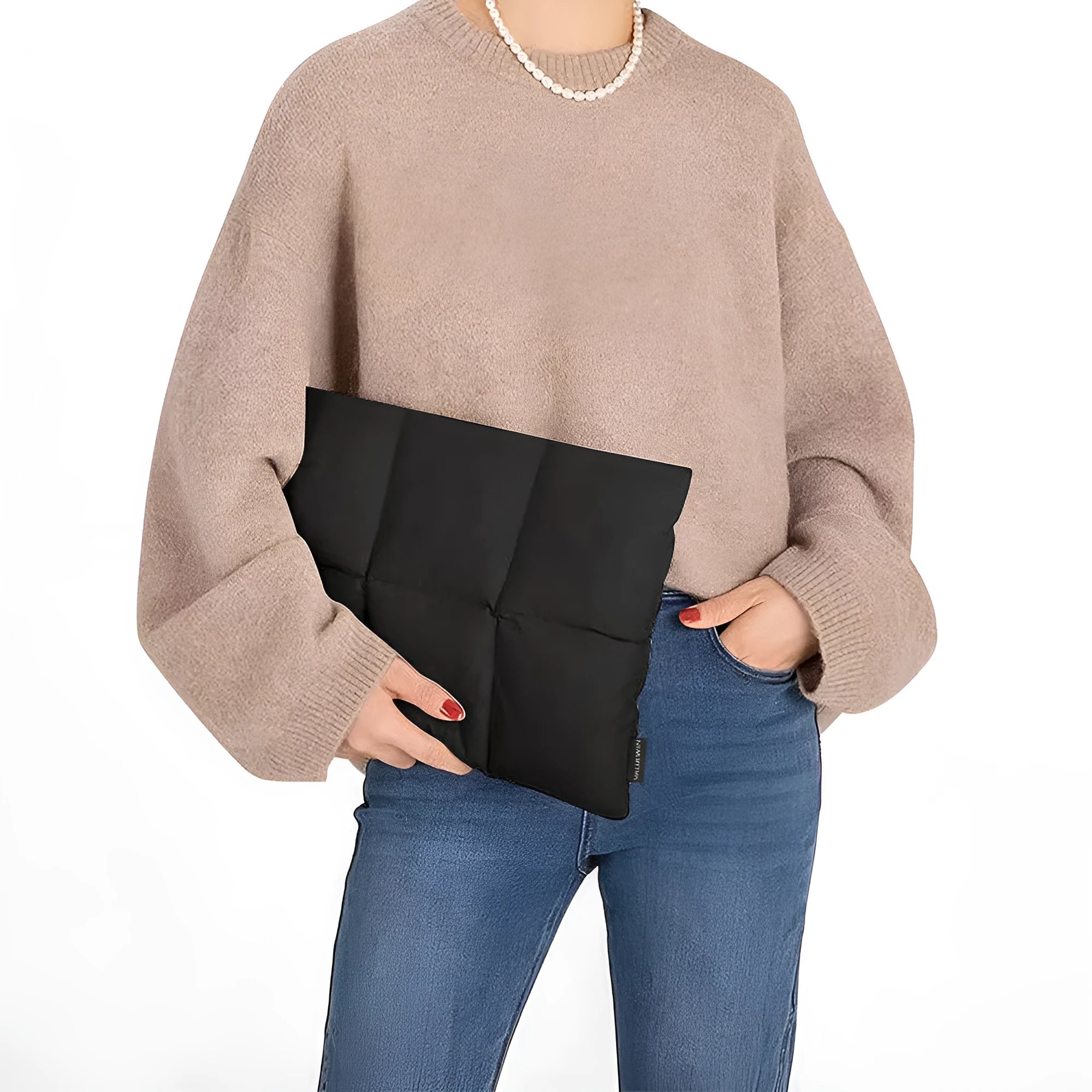 Soft fluffy polyester laptop sleeve in European retro style for 13-15.6 inch laptops