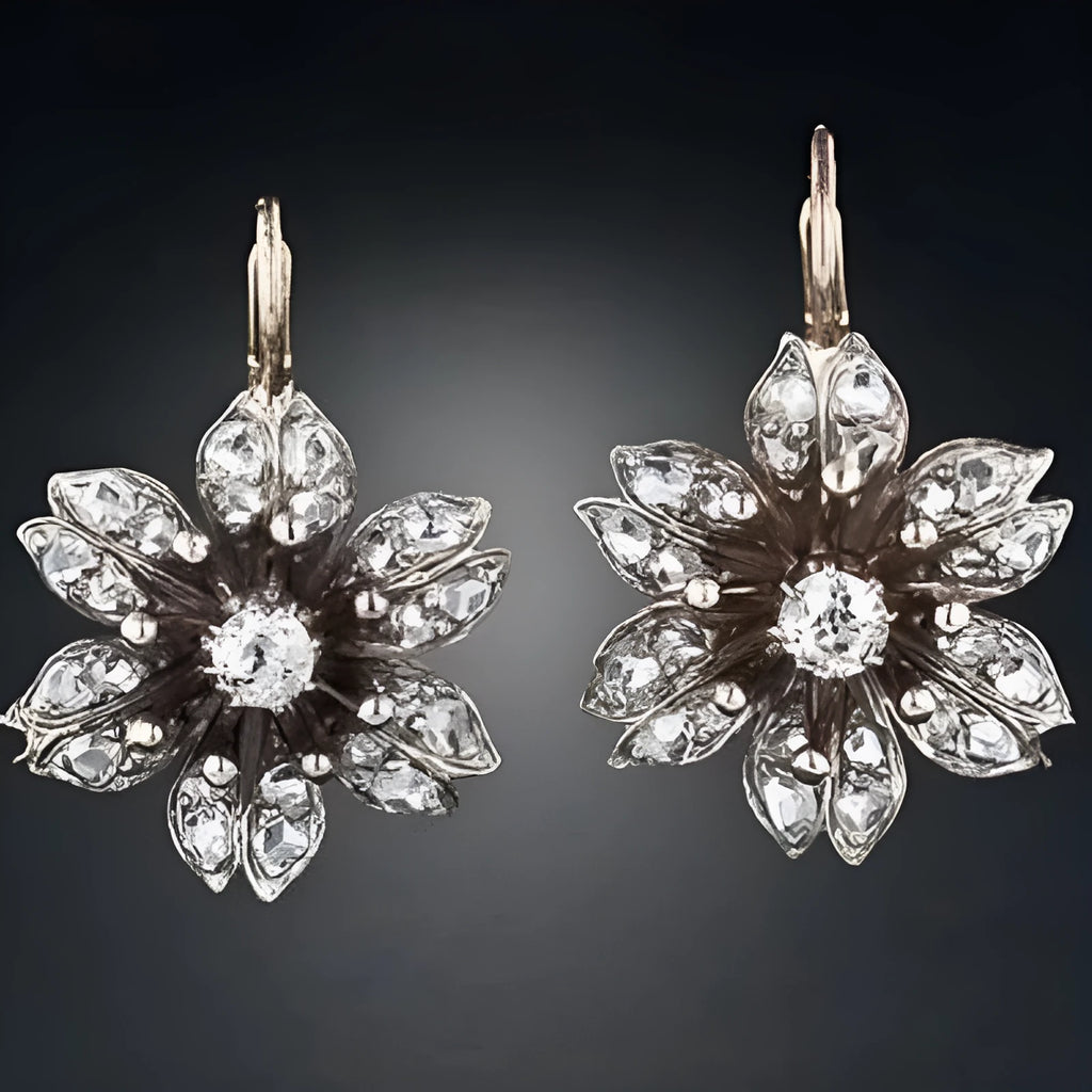 Silver electroplated retro fashion creative alloy earrings for female OL style wear