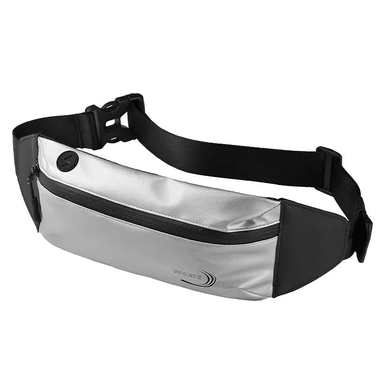 Men's waterproof waist bag in blue colour with adjustable strap for sports activities