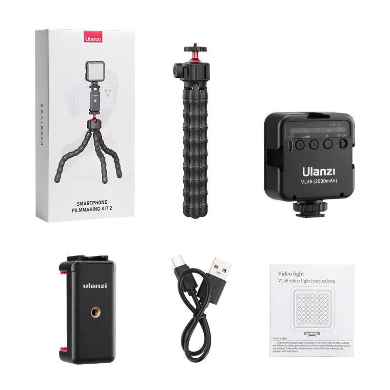 Photography VLOG suite with tripod for mobile and DSLR cameras in 2985 set