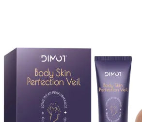 Waterproof body concealer cream pot and brush for covering tattoos and birthmarks.