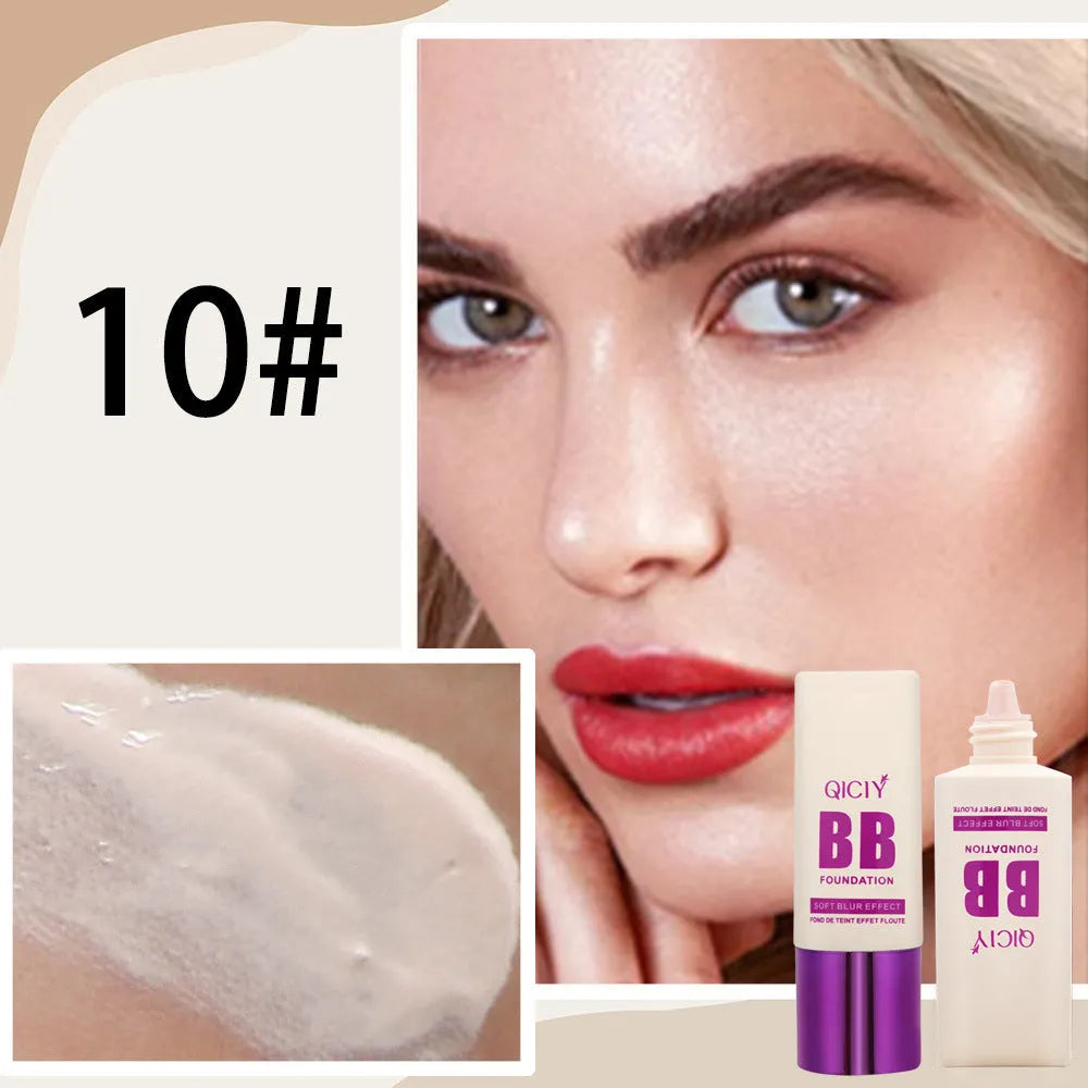 Feeding bottle style BB cream liquid foundation concealer in ten different shade colours.