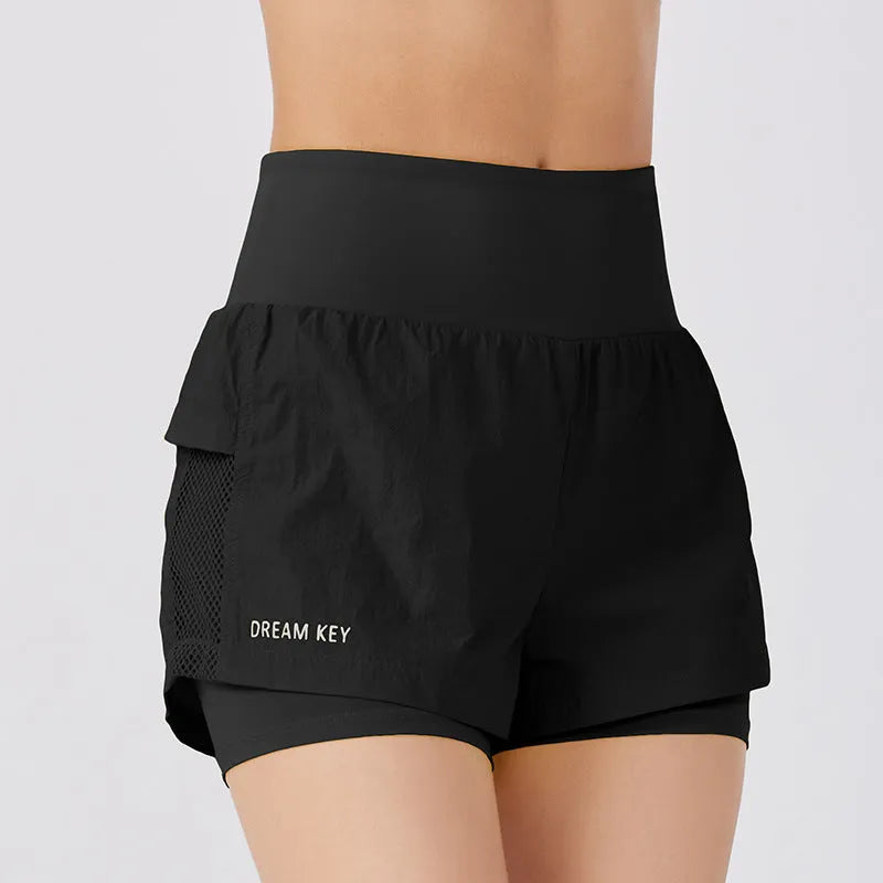 Women's cotton blend quick-dry sports shorts in loose casual fit showing colour options