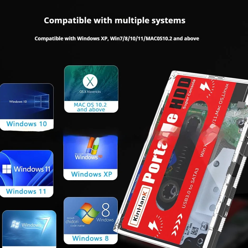 External mechanical hard disk for mobile gaming with compact design and bundled controller options