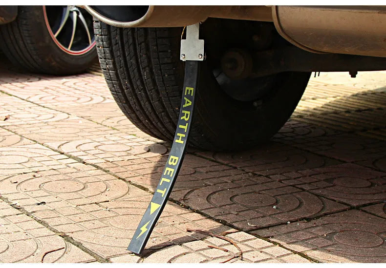 370mm black car electrostatic belt with copper wire core for saloon SUV van static prevention