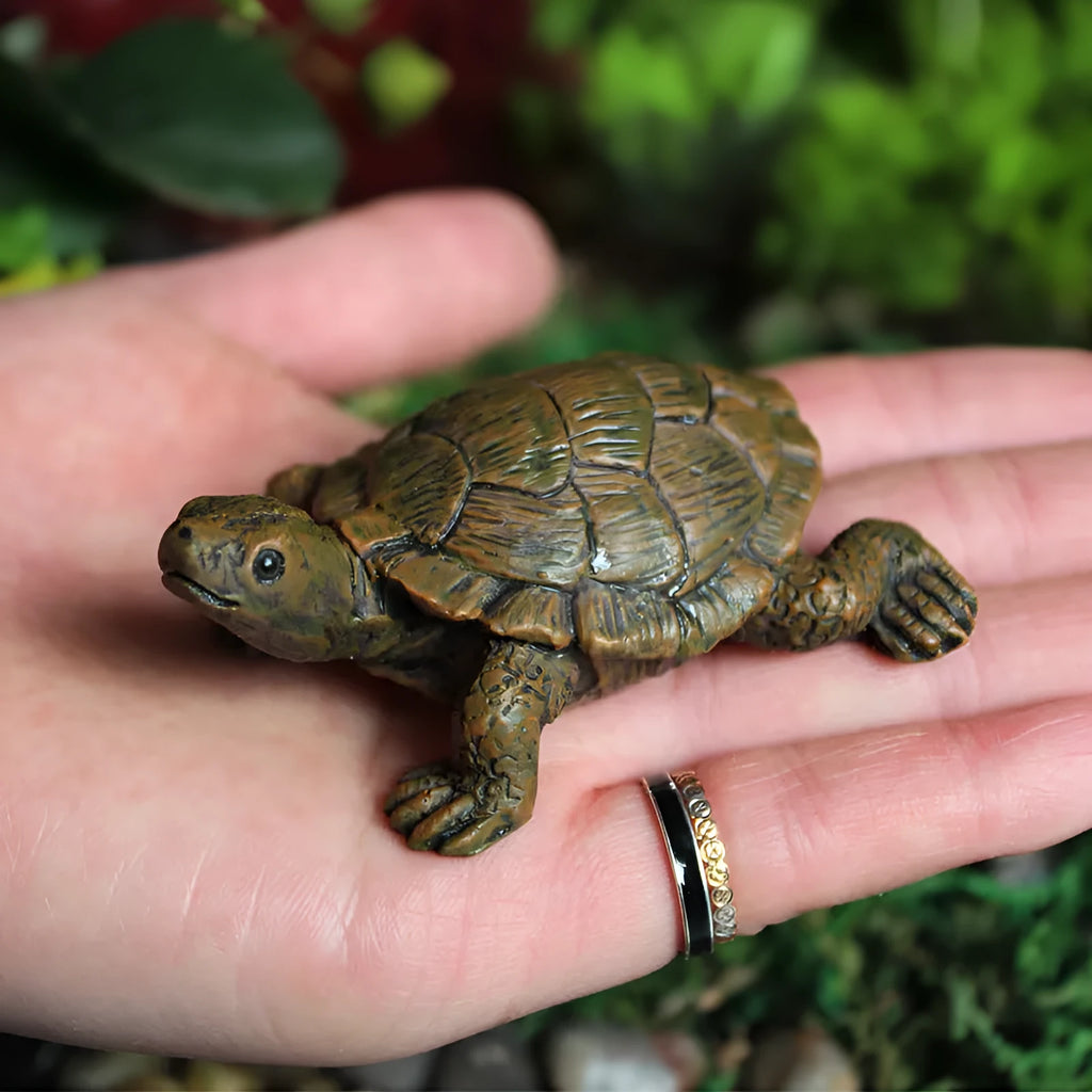 Resin turtle garden ornament for micro landscape decoration projects