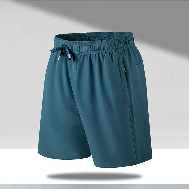 Men's loose fit quick-drying polyester sports shorts in various colours