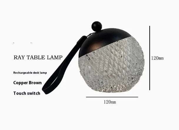 Modern minimalist portable desk lamp with dimmable touch control and 12cm diameter