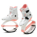 TPU sports bouncing shoes for adults in multiple colour options including black silver and rose pink.