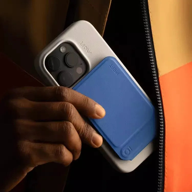 Black magnetic mobile phone holder case showing front view and side profile measuring 96.5mm.