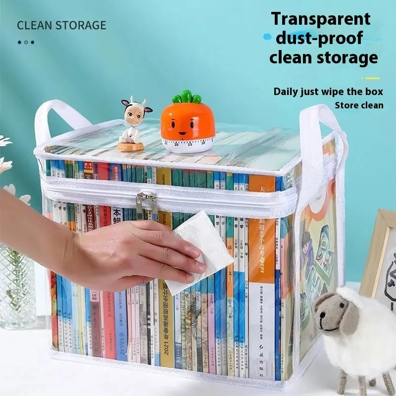 White large PVC water buggy storage bag with transparent cover measuring 38x24x32 cm showing zip closure