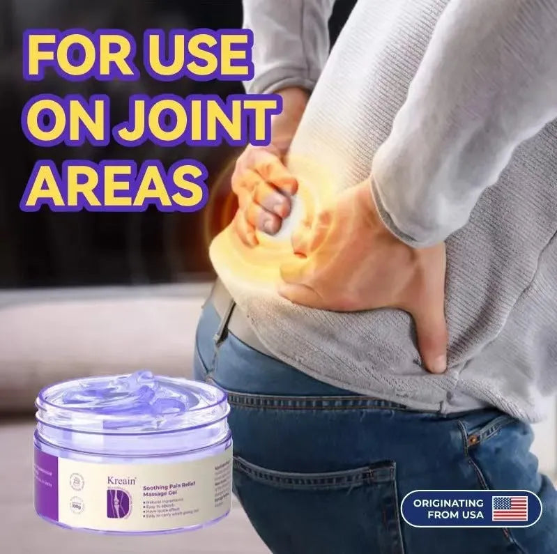 100g tube of joint pain care gel for topical muscle and joint application with universal skin compatibility