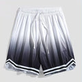 Men's gradient colour casual cropped trousers with elastic waistband and loose fit design