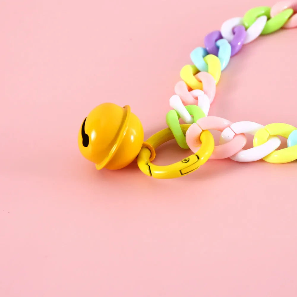 Macaron colour plastic pet collar for cats dogs rabbits with S and M size options